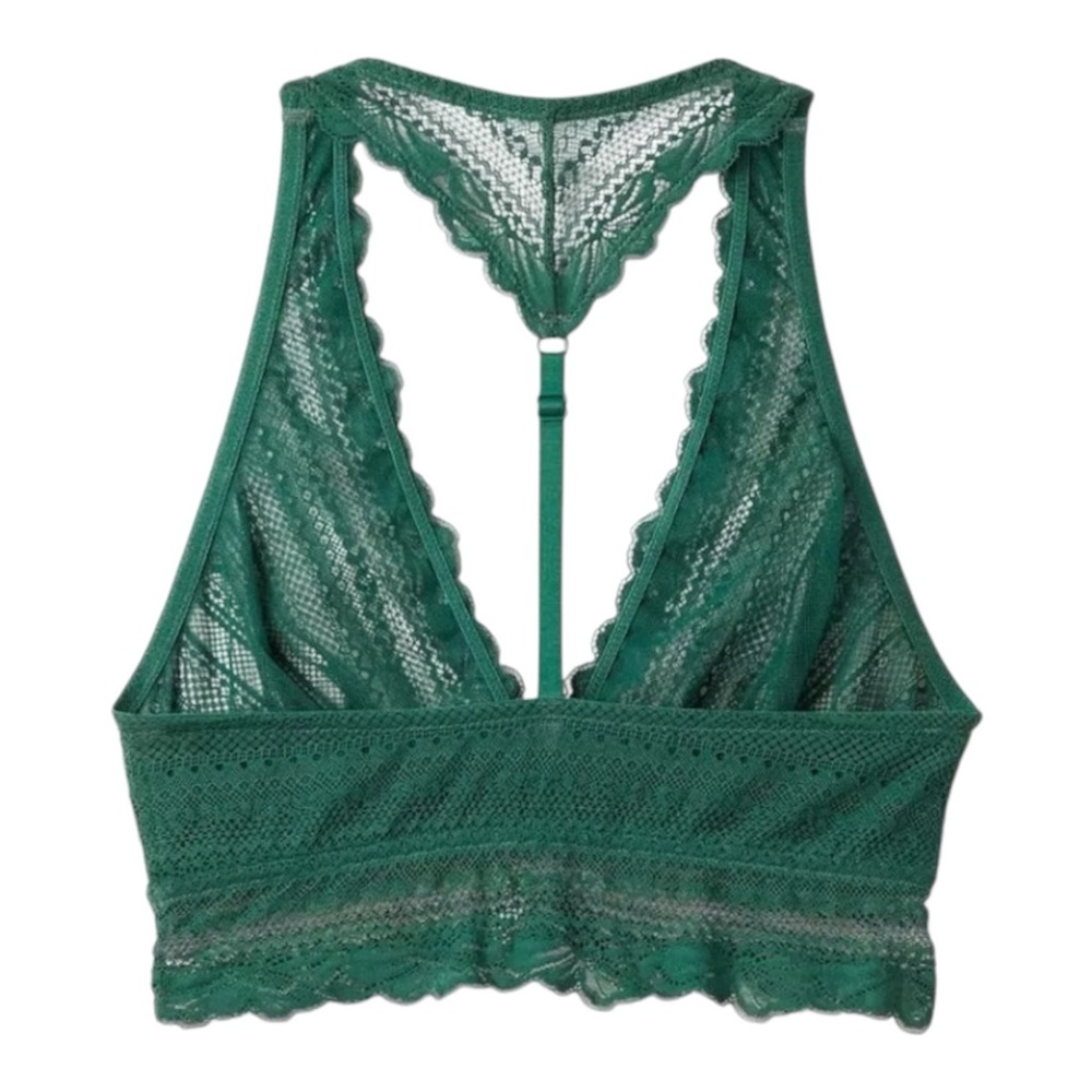 Auden NWT Unlined Racerback Green Bralette Size Medium - Picture 2 of 8